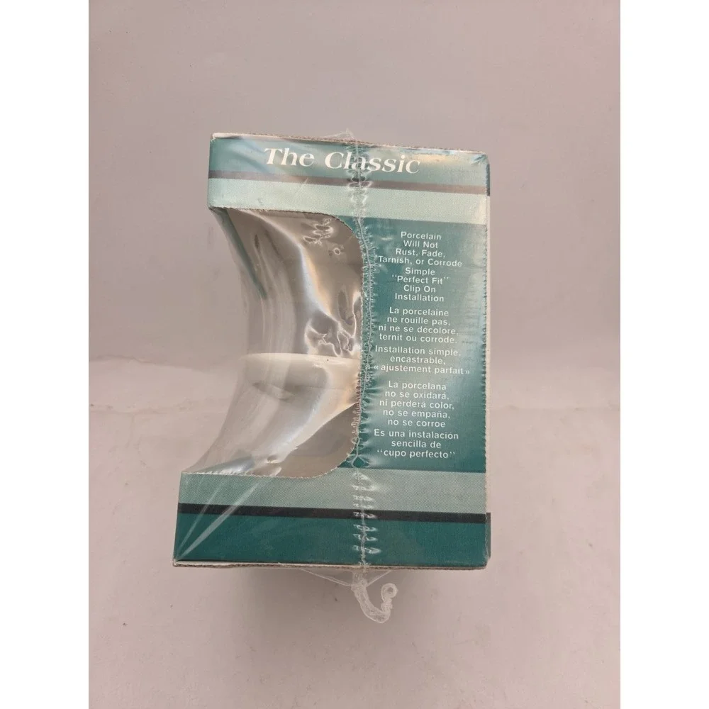 Vtg Lenape Toothbrush Holder Classic White Porcelain Factory Sealed 90s Genuine